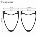 [Ultralight] 390g 700C 50x36mm Symmetric Carbon Tubeless Gravel / CX Wheels Rim also for Beach Racers and their Demanding Sandy Terrain